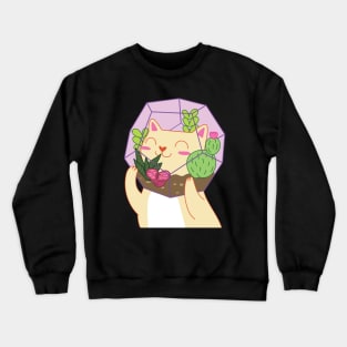 Terrarium Cat I - Full Front Crewneck Sweatshirt